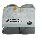 Luxury Soft Cotton Bath Towels – Set of 2 | Ultra-Absorbent & Quick-Drying